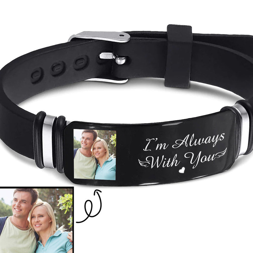 Valentine's Day Gift Personalized Engraved Titanium Steel Bracelet