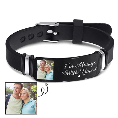 Valentine's Day Gift Personalized Engraved Titanium Steel Bracelet